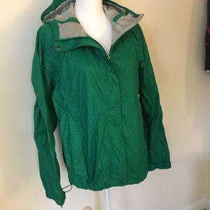 LL Bean Green Rain Slicker Women’s Large